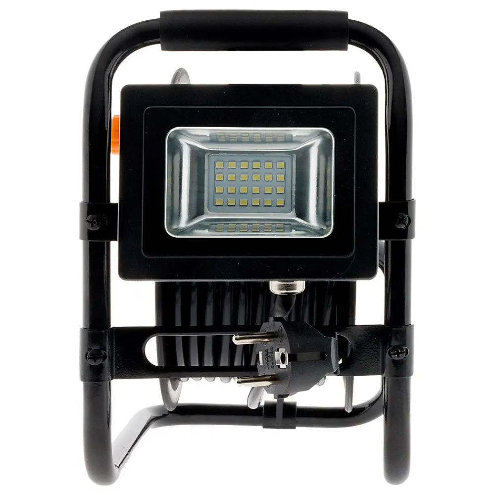 Zenitech Enrouleur Électrique-Enrouleur 4 prises + projecteur LED 15m
