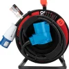 Protec Enrouleur Schuko/CEE P17 20m - Noir/Bleu -