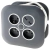 Zenitech Enrouleur Électrique-Enrouleur 3 x 2P+T + 2x USB - 7m - noir -