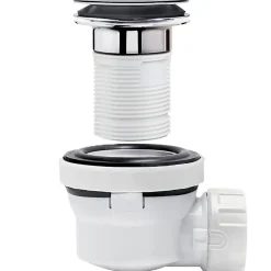 Wirquin Ensemble bonde et siphon de lavabo Quick-Clac Nano 6.7 Sortie Ø32 mm - 1/4 de tour