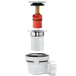 Wirquin Ensemble bonde et siphon de lavabo Nano 6.7 Sortie Ø32 mm - 1/4 de tour