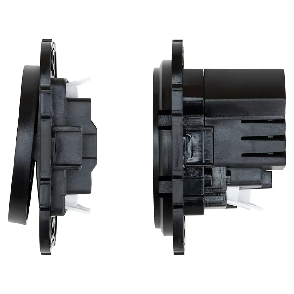 Jacobsen Ensemble double interrupteur + 1 prise avec terre affleurante + 1 prise USB-A+C Espen noir composable