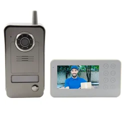 Blyss Ensemble interphone vidéo sans fil avec bouton pour l'extérieur Wolin