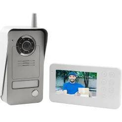 Blyss Ensemble interphone vidéo sans fil avec bouton pour l'extérieur Wolin
