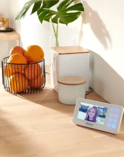 Blyss Ensemble interphone vidéo sans fil avec bouton pour l'extérieur Wolin