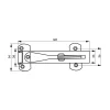 Thirard Entrebailleur de porte, 148mm, chrome -