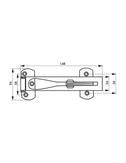 Thirard Entrebailleur de porte, 148mm, chrome -