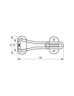 Thirard Entrebâilleur De Porte-Entrebailleur pour porte d'entrée, taquet d'arrêt, 142mm, doré -