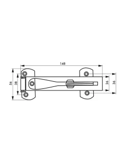 Thirard Entrebâilleur De Porte-Entrebailleur pour porte d'entrée, taquet d'arrêt, 148mm, chromé -