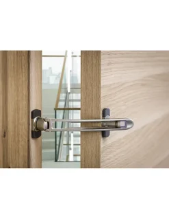 Thirard Entrebailleur pour porte d'entrée, taquet d'arrêt, 169mm, nickelé -