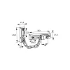 Thirard Entrebailleur pour porte d'entrée, chaîne en acier, 103mm -