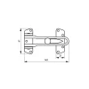 SP Entrebailleur pour porte à recouvrement, nickel satin -