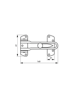 SP Entrebailleur pour porte à recouvrement, nickel satin -