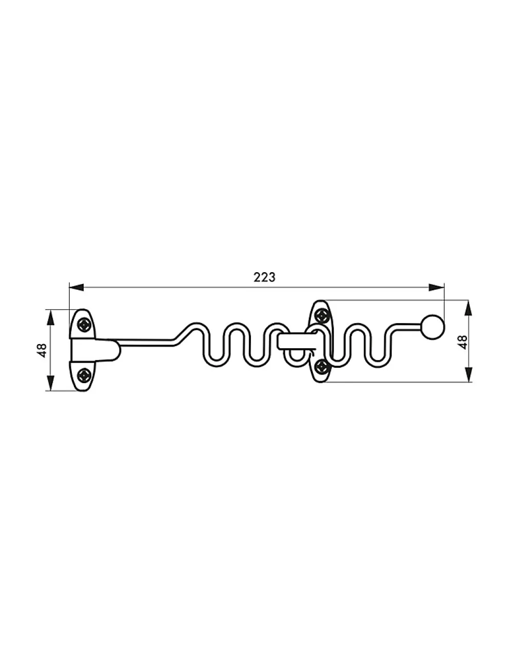 Thirard Entrebâilleur de fenêtre, 1 ou 2 vantaux, doré -