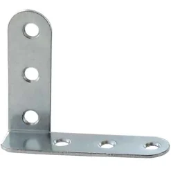 Vynex Equerre de chassis coudée droite Diall acier zingué 60 mm