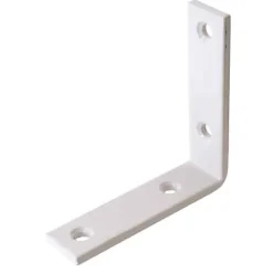 Vynex Equerre de renfort acier plastifié blanc 50 mm