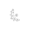 Thirard Equerre De Fixation-Equerre de renfort pour porte, 40x40x15mm, acier zingué -