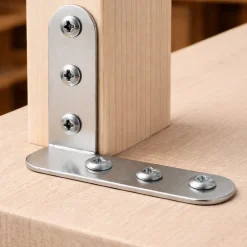 Diall Equerre De Fixation-2 Equerres contre coudée L. 80 x H. 16 x EP. 65 mm
