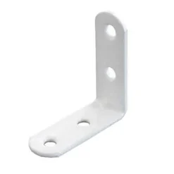 Diall 4 Equerres de chaise Acier Blanc l.14 x H.25 x P.25 mm