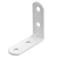 Diall 4 Equerres de chaise Acier Blanc l.14 x H.30 x P.30 mm