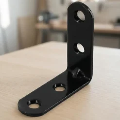 Diall 4 Equerres de chaise Acier Noir l.14 x H.40 x P.40 mm