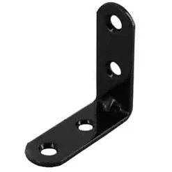 Diall 4 Equerres de chaise Acier Noir l.14 x H.40 x P.40 mm