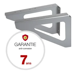 Renz Support De Boîte Aux Lettres-Equerres murales Argent RAL 9006M