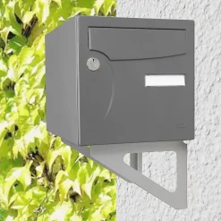 Renz Support De Boîte Aux Lettres-Equerres murales Argent RAL 9006M