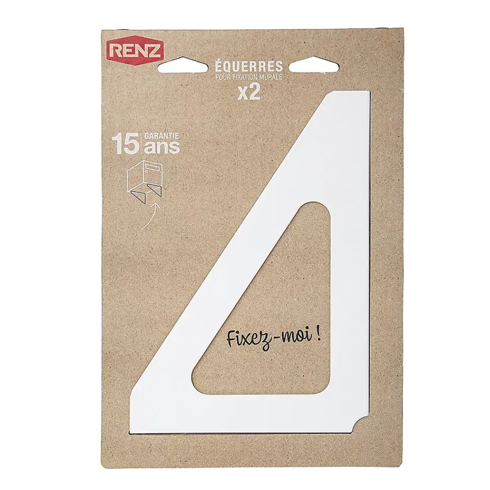 Renz Equerres murales Blanc neige brillant RAL 9016B