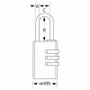 Master Lock 7630EURD Cadenas à Combinaison Programmable en Aluminium, gris, 3 x 6,5 x 1,3 cm