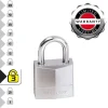 Master Lock 629EURQ Pack de 4 Cadenas Marins avec Clés, Gris, 3,4 x 2 x 1 cm