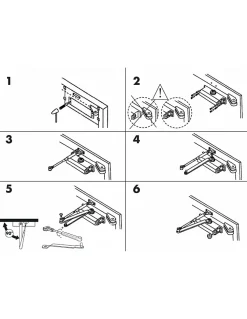 Thirard Ferme-porte automatique hydraulique Design force 3, blanc -