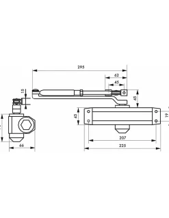 Thirard Ferme-Porte-Ferme-porte automatique hydraulique force 5, noir -