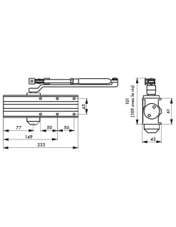 Thirard Ferme-Porte-Ferme-porte automatique hydraulique Design force 2 à 4, blanc -