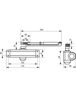 Thirard Ferme-porte automatique réversible hydraulique force 3, blanc -