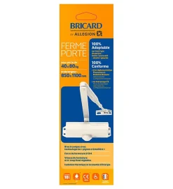 Autres Ferme-porte Bricard Blanc bras compas fermeture automatique jusqu à 60 kg Force 3