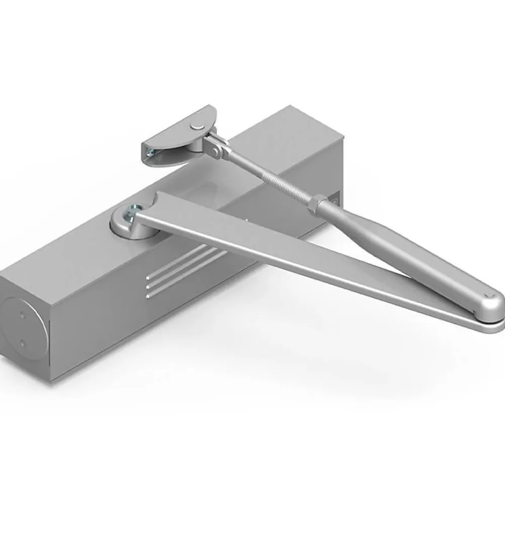 Autres Ferme-Porte-Ferme porte hydraulique réversible à glissière DOM Unik 4500 argent 120 Kg force 2 à 6