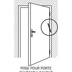 Diall Ferme-Porte-Ferme-porte à ressort blanc Acier