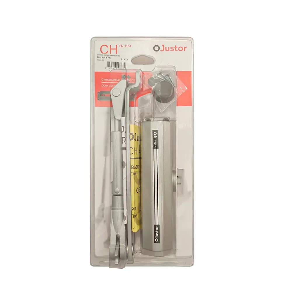 Hardwarexchange Ferme portes haute performance premium, Force réglable de 4 à 5, corps en Aluminium argent.