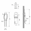 Thirard Serrure De Meuble|Serrure De Meuble-Fermeture à levier avec crochet cadenassable, acier zingué, H.44mm -