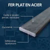 Comment Fer Fer plat acier 40mm ep 3 mm, Longueur : 2 metres -