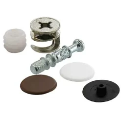 Diall Ferrure-Ferrure d'assemblage + Goujon ø15 x L. 30 mm en acier, lot de 2