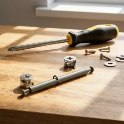 Diall Ferrure-2 ferrures d'assemblage + Goujon ø15 x H. 12,5 mm