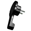 Diall Fiche Électrique-Fiche extra-plate noir glossy 16A