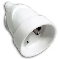 Diall Fiche Électrique-Fiche femelle 16A blanc glossy