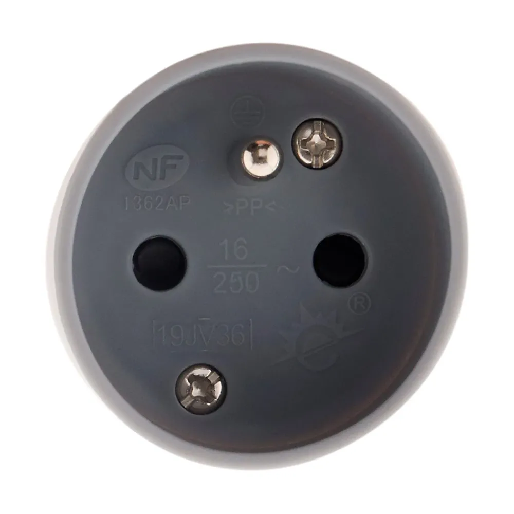 Zenitech Fiche femelle 16A 2P+T - Gris -