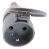 Zenitech Fiche Électrique-Fiche femelle à clapet 16A 2P+T - Gris -