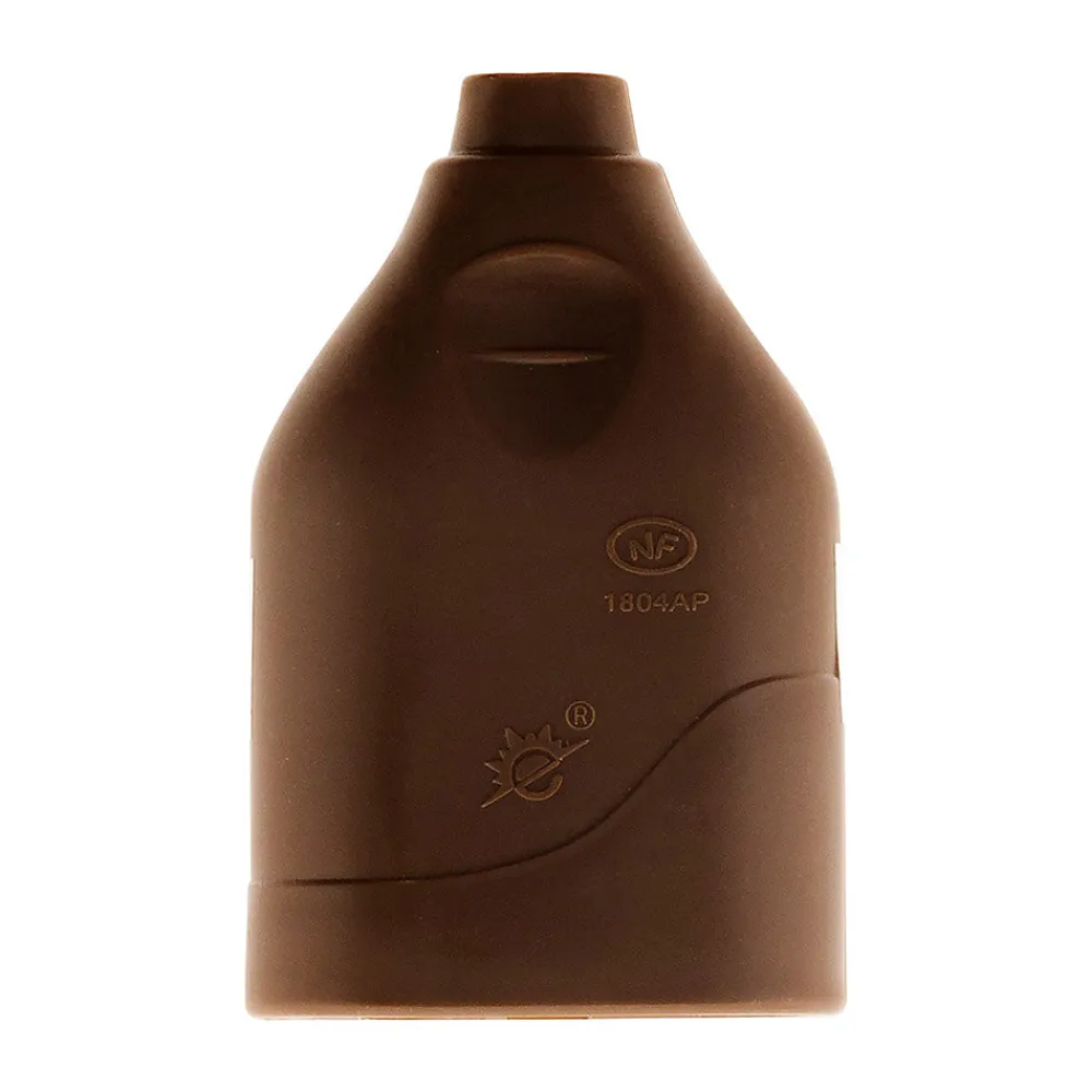 Zenitech Fiche Électrique-Fiche femelle 2P 6A - Marron -