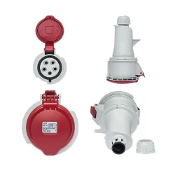 Ide Interrupteur Étanche-Fiche Femelle Tétrapolaire 32a 3p+n+t 380v - 5 Broches - étanche Ip44 -