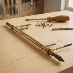 Diall Fiche D'Ameublement-Fiche à lacets à goujon vieux laiton h.580 mm